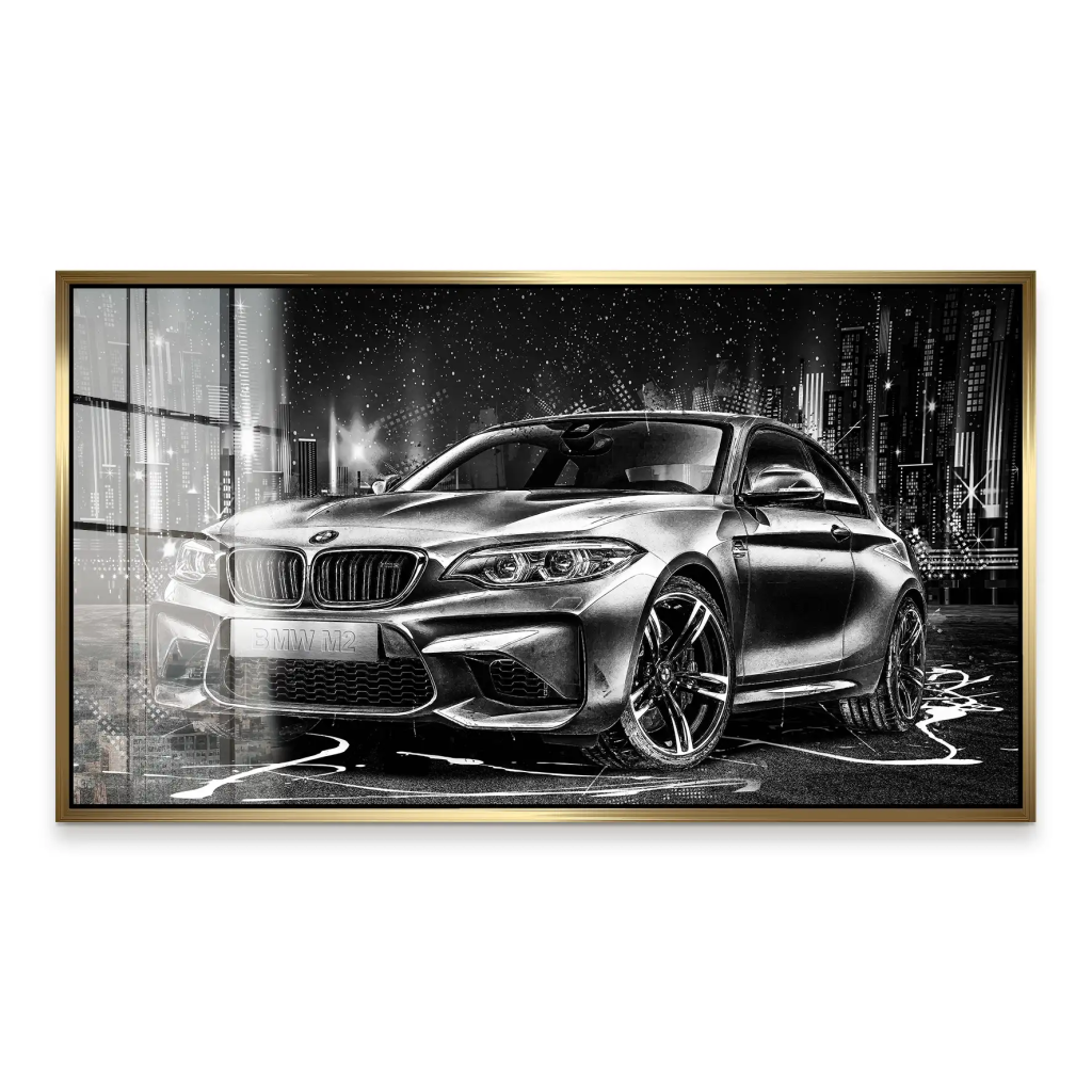 BMW M2 Black Style Acrylglas Bild INGALERIE