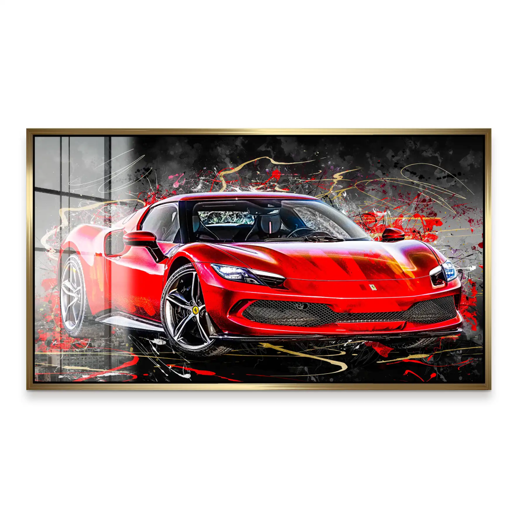 Ferrari 296 Abstrakt Acrylglas Bild INGALERiE