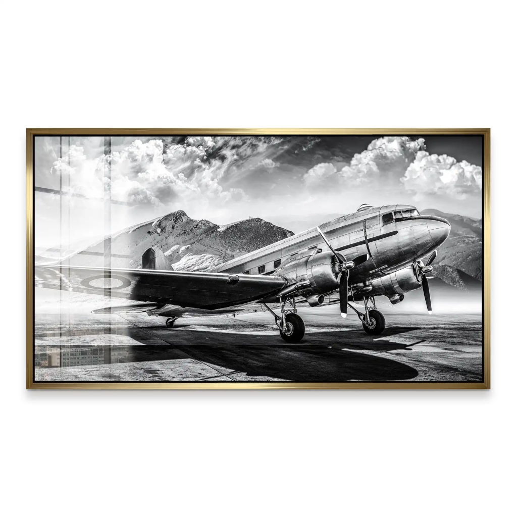 DC3 Retro Flugzeug Acrylglas Bild INGALERIE
