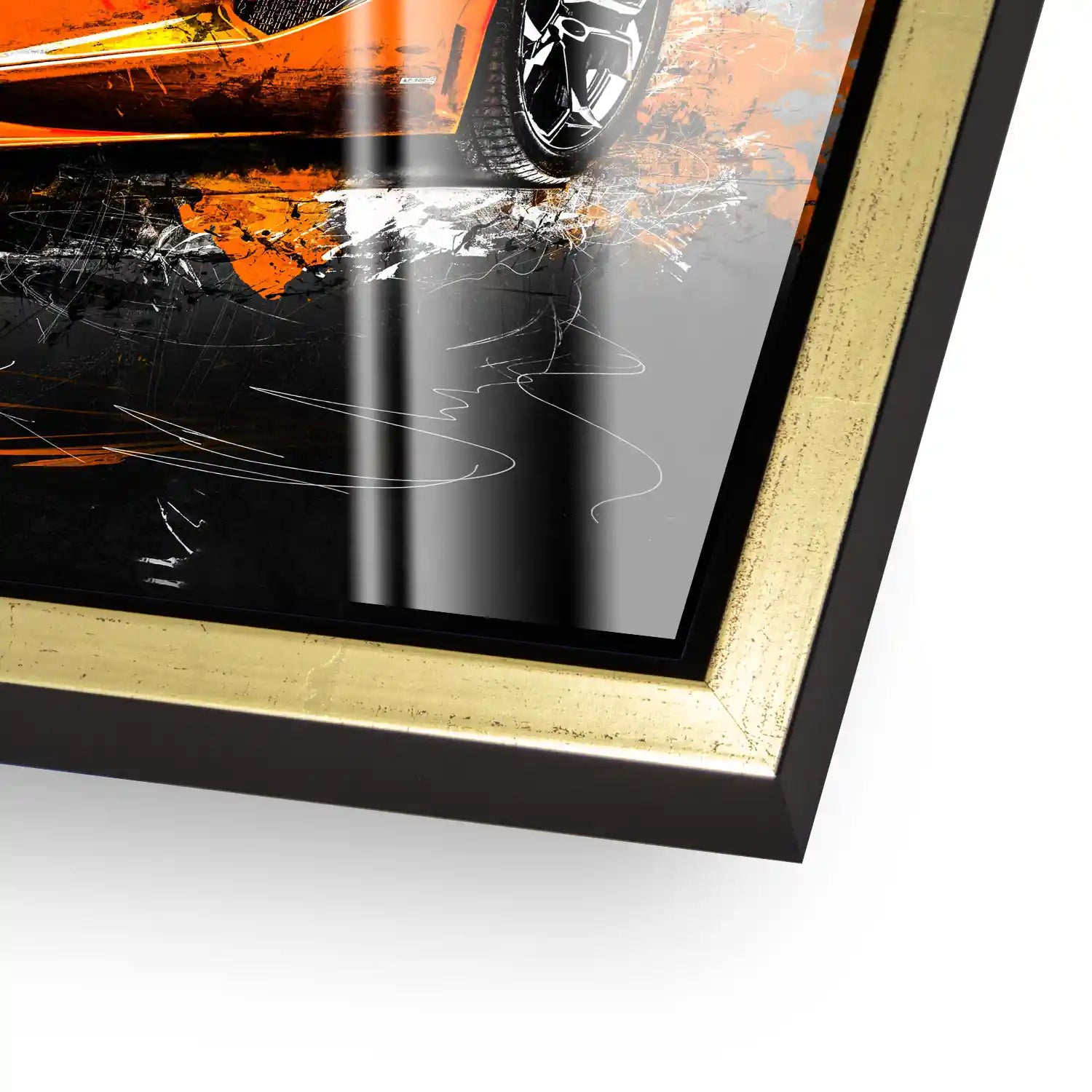 Lambo Aventador Abstrakt Orange Acrylglas Bild INGALERIE