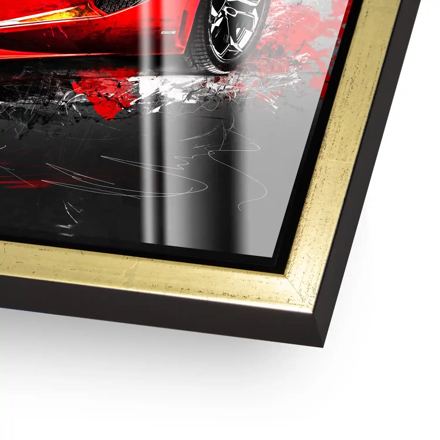 Lambo Aventador Abstrakt Rot Acrylglas Bild INGALERIE