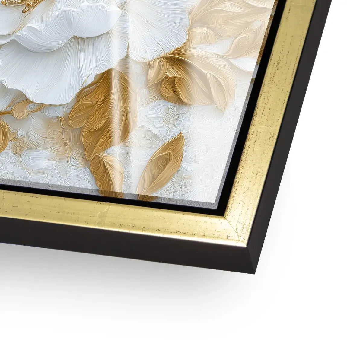 White Gold Rose Art Acrylglas Bild