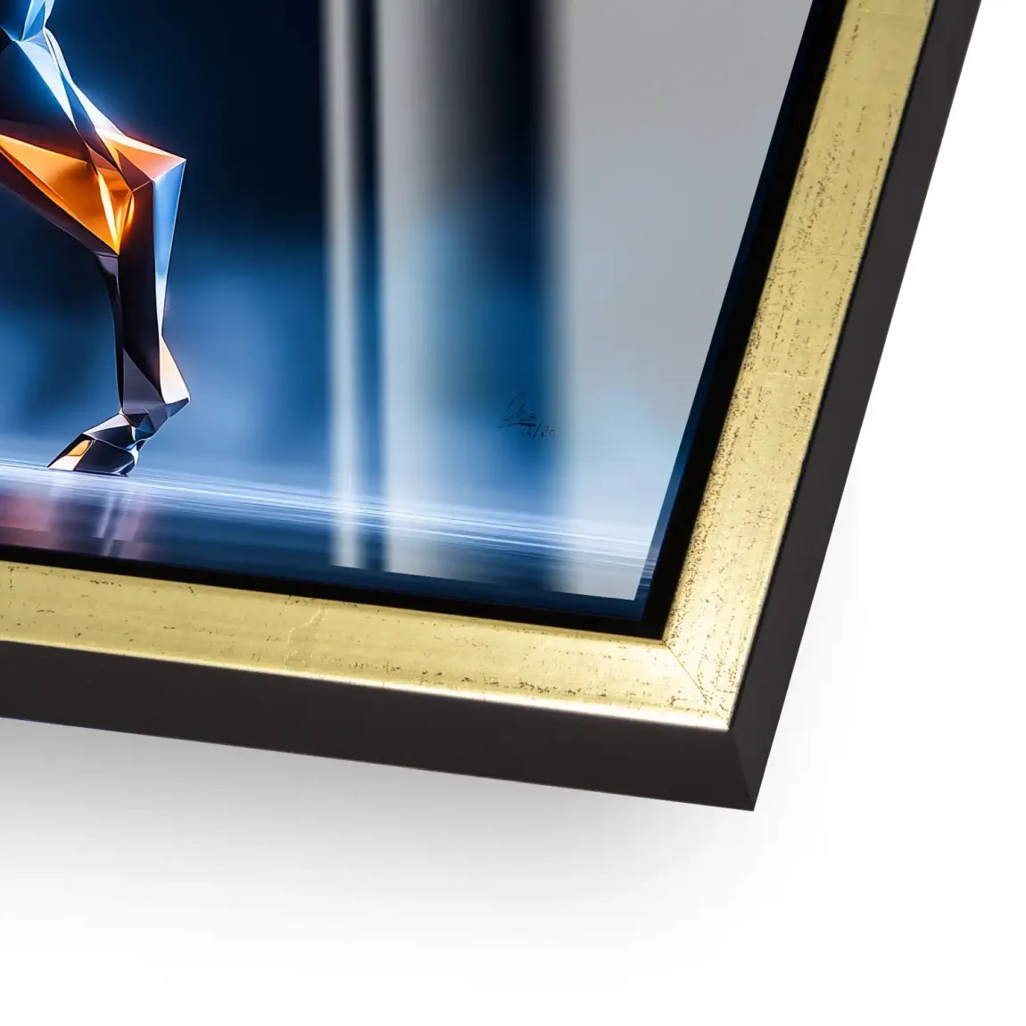 Kristall Hirsch Acrylglas Bild