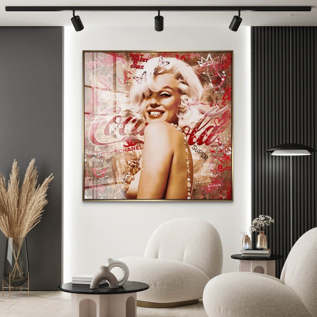 Marilyn Monroe Graffiti Retro Style Acrylglas Bild INGALERIE