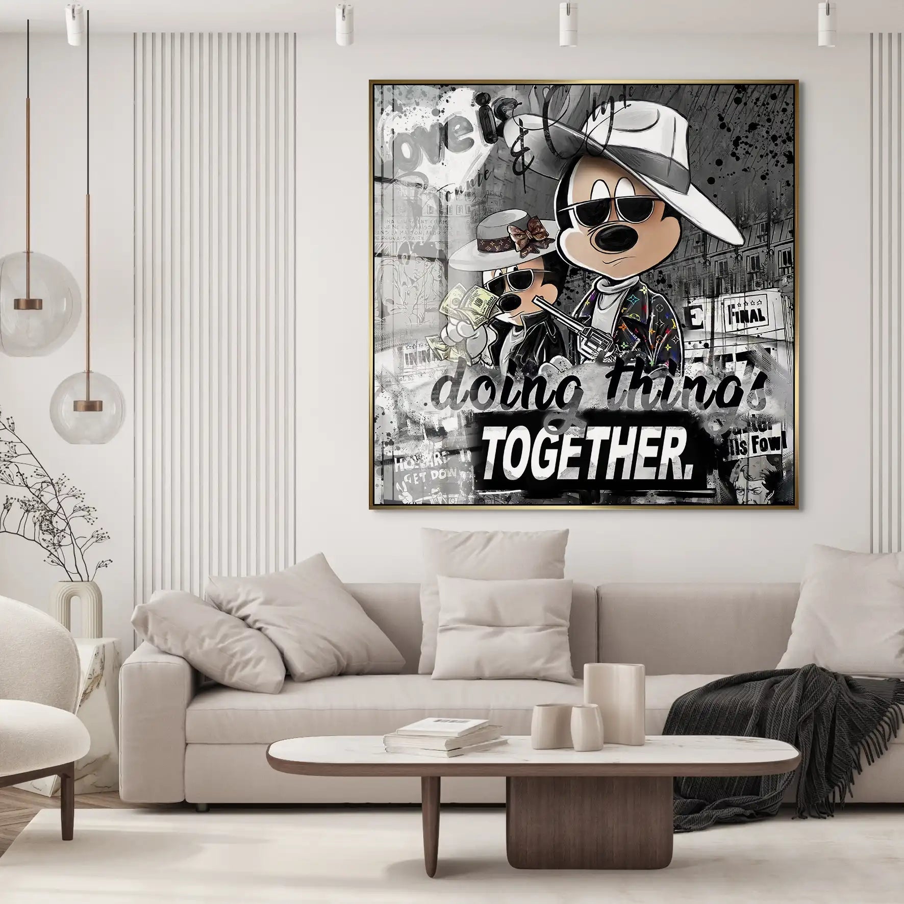 Micky & Minnie Gangster Modern Style Acrylglas Bild INGALERIE