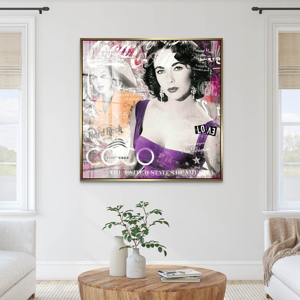 Marilyn & Liz Pop Art Modern Style Acrylglas Bild INGALERIE