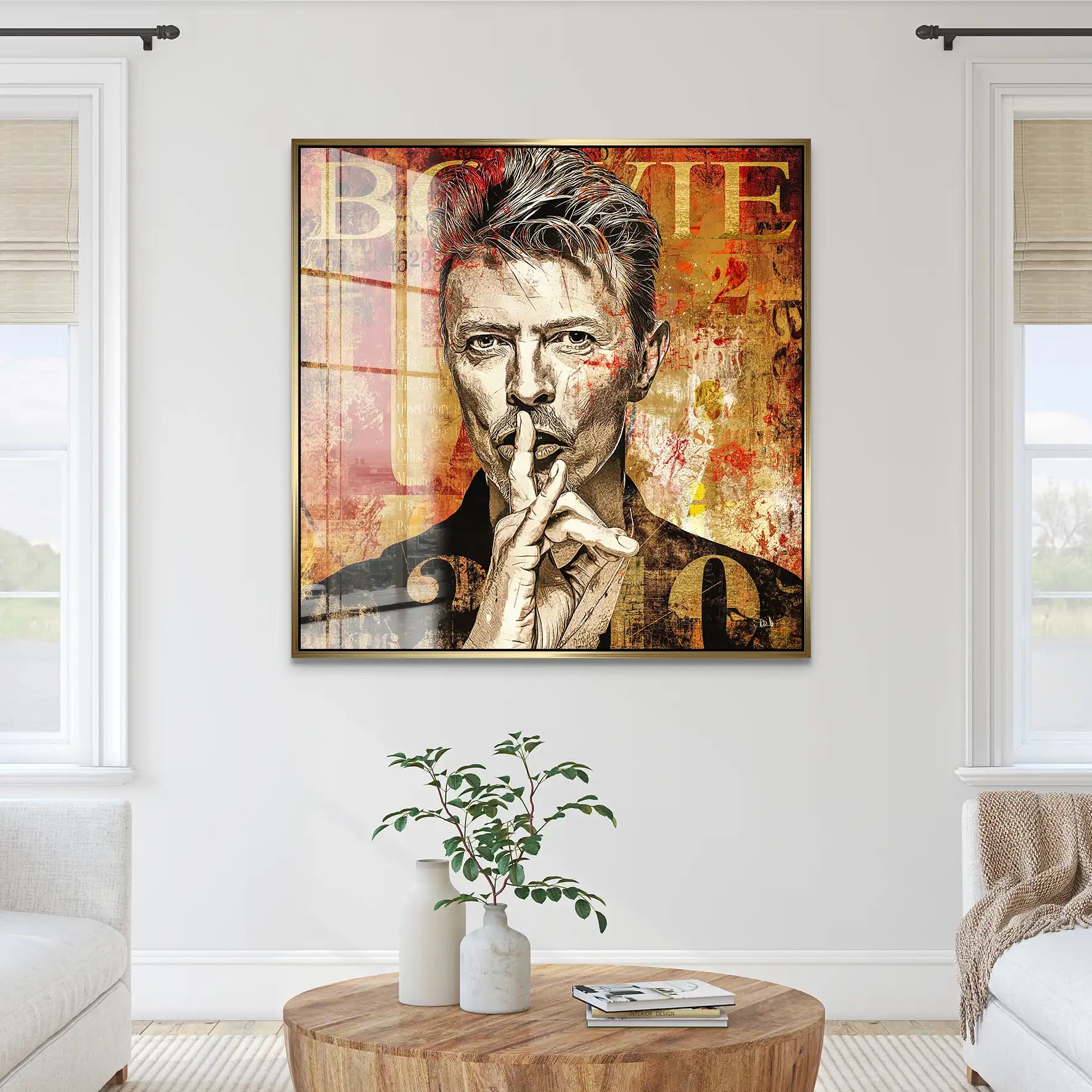 David Bowie Abstrakt Modern Style Acrylglas Bild INGALERIE