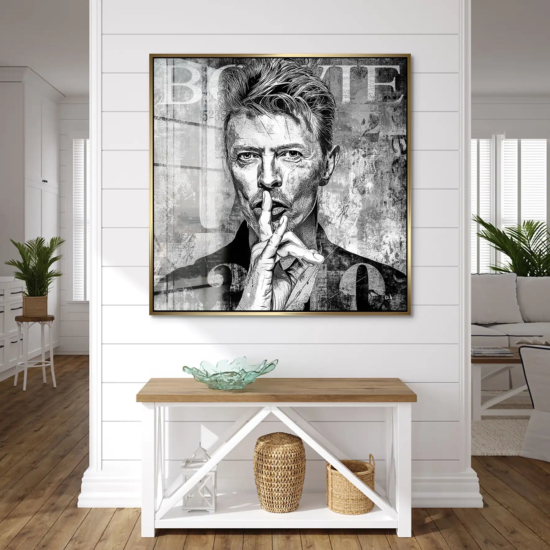 David Bowie Abstrakt Luxury Dark Style Acrylglas Bild INGALERIE