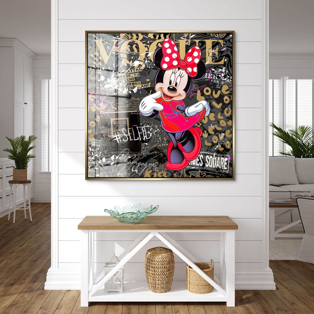 Minnie Vogue Gold Pop Art Acrylglas Bild INGALERIE