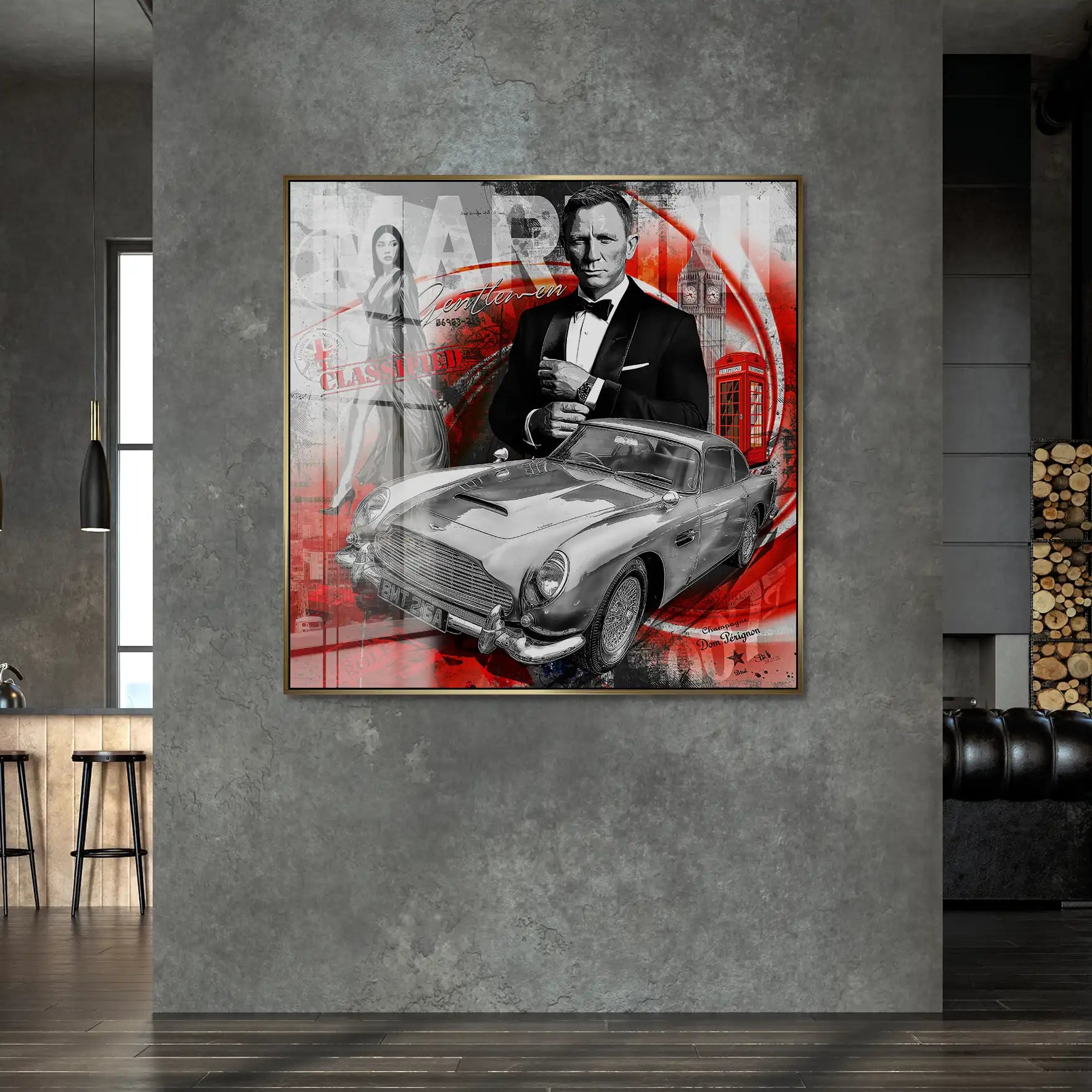 James Bond Modern Connery Style Acrylglas Bild INGALERIE