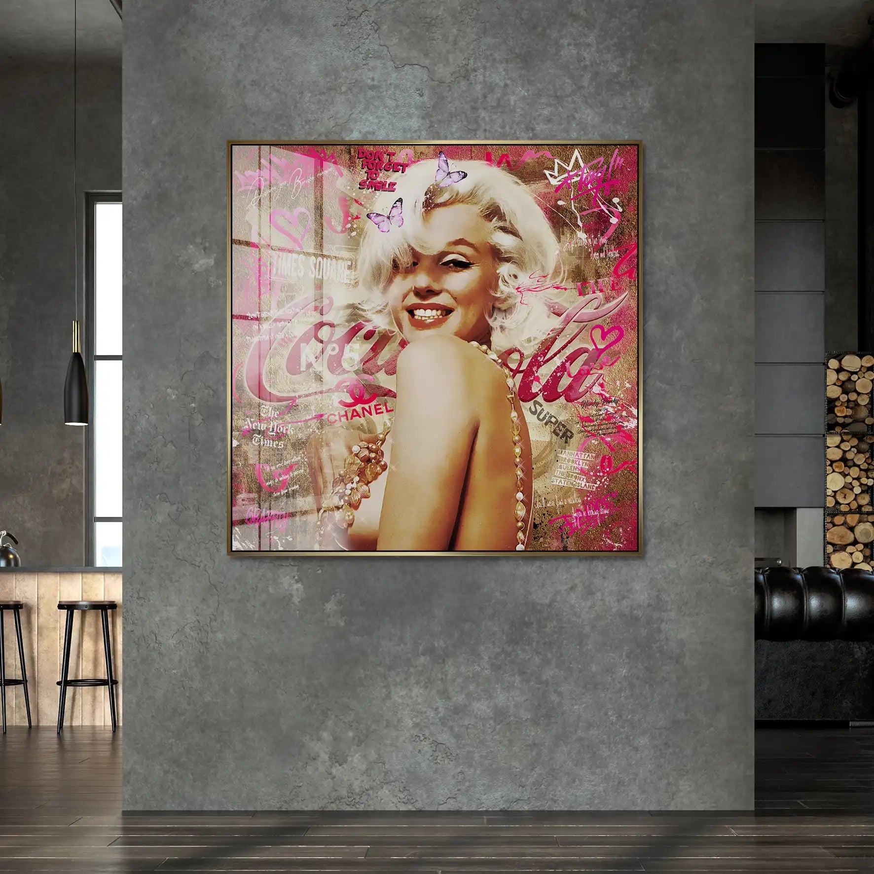 Marilyn Monroe Graffiti Style Acrylglas Bild INGALERIE