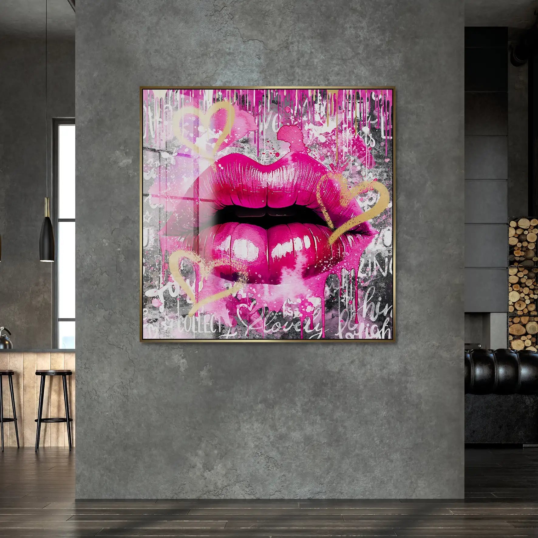 Sweet Lips Dark Style Acrylglas Bild INGALERIE