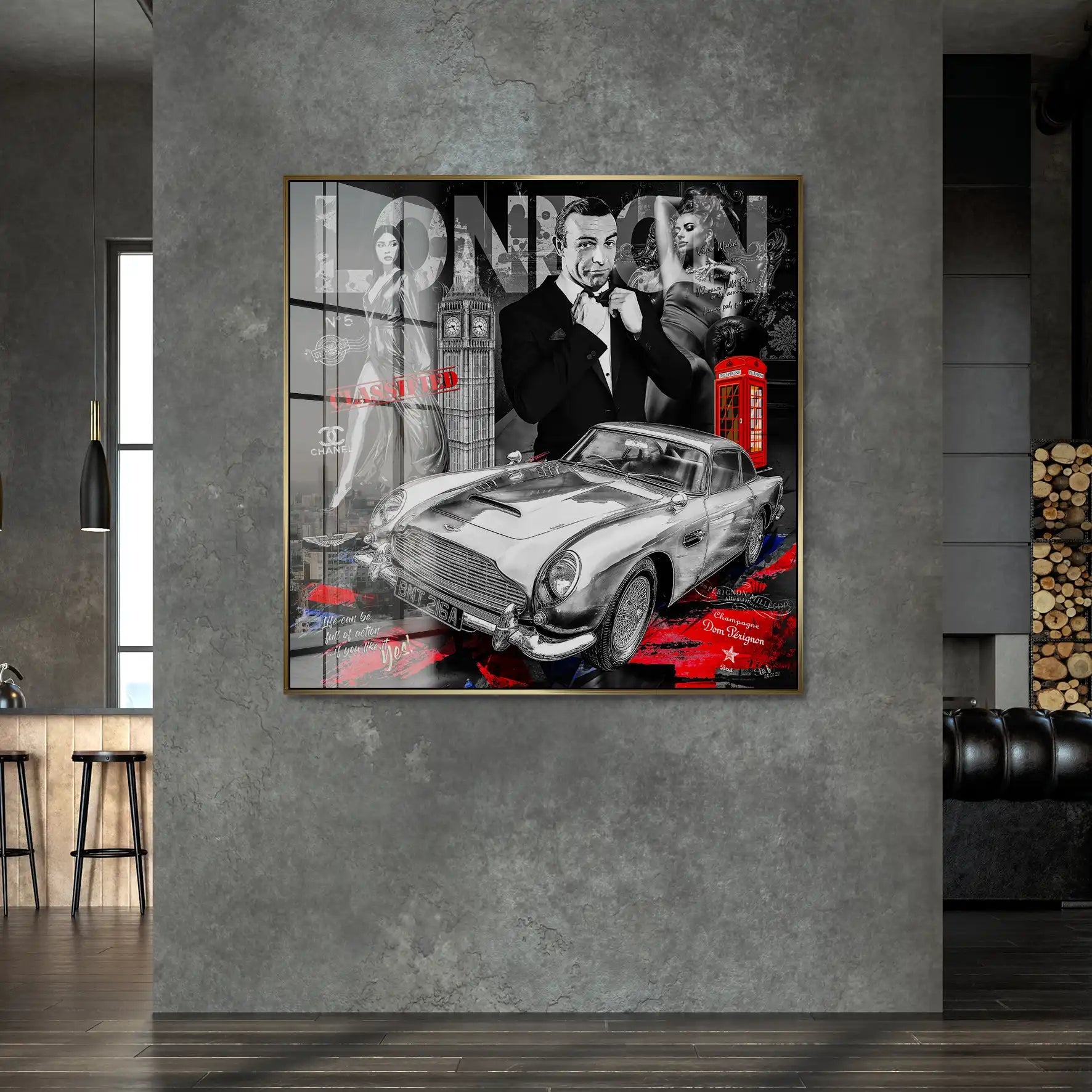 James Bond RetroStyle Acrylglas Bild INGALERIE