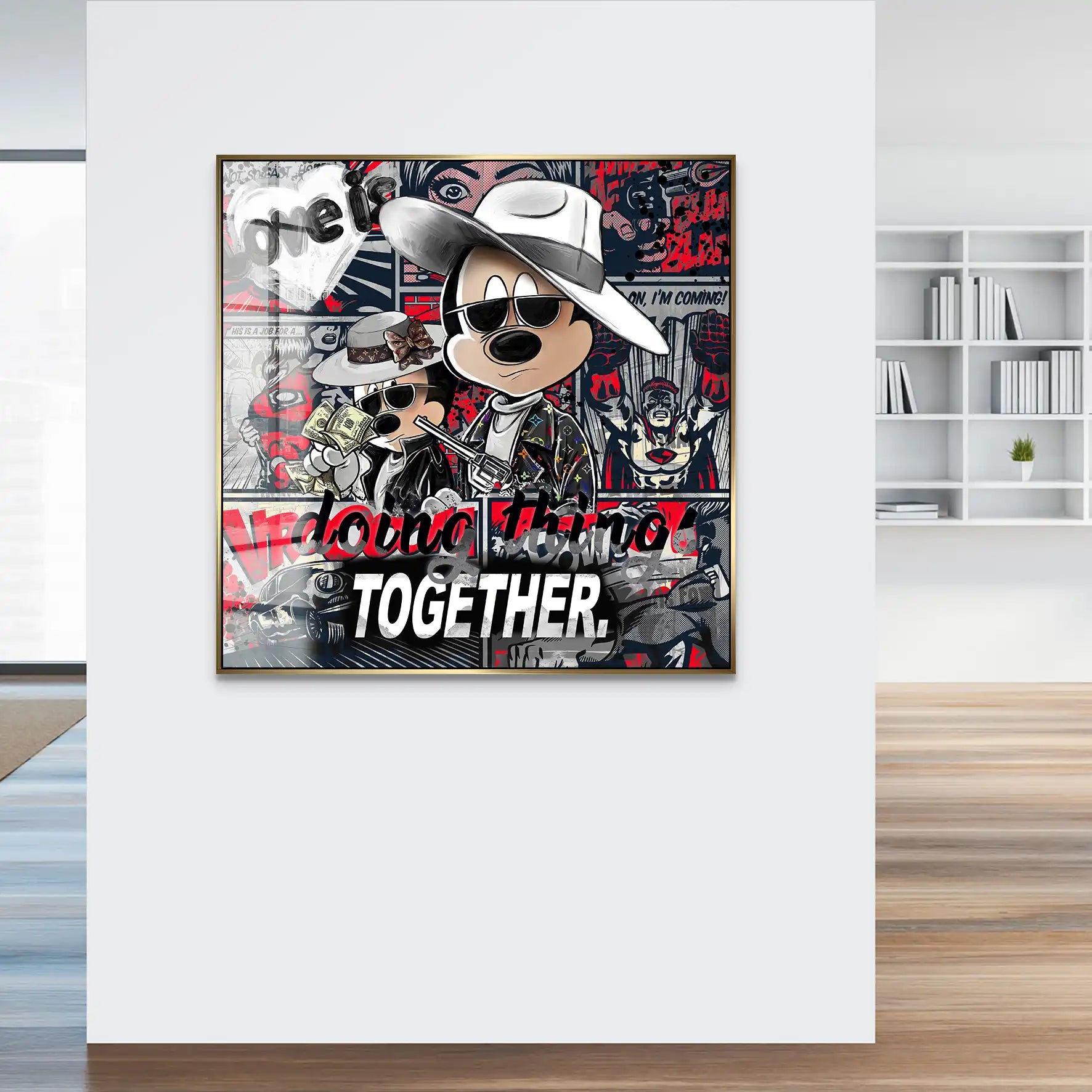 Micky & Minnie Gangster Style Acrylglas Bild INGALERIE