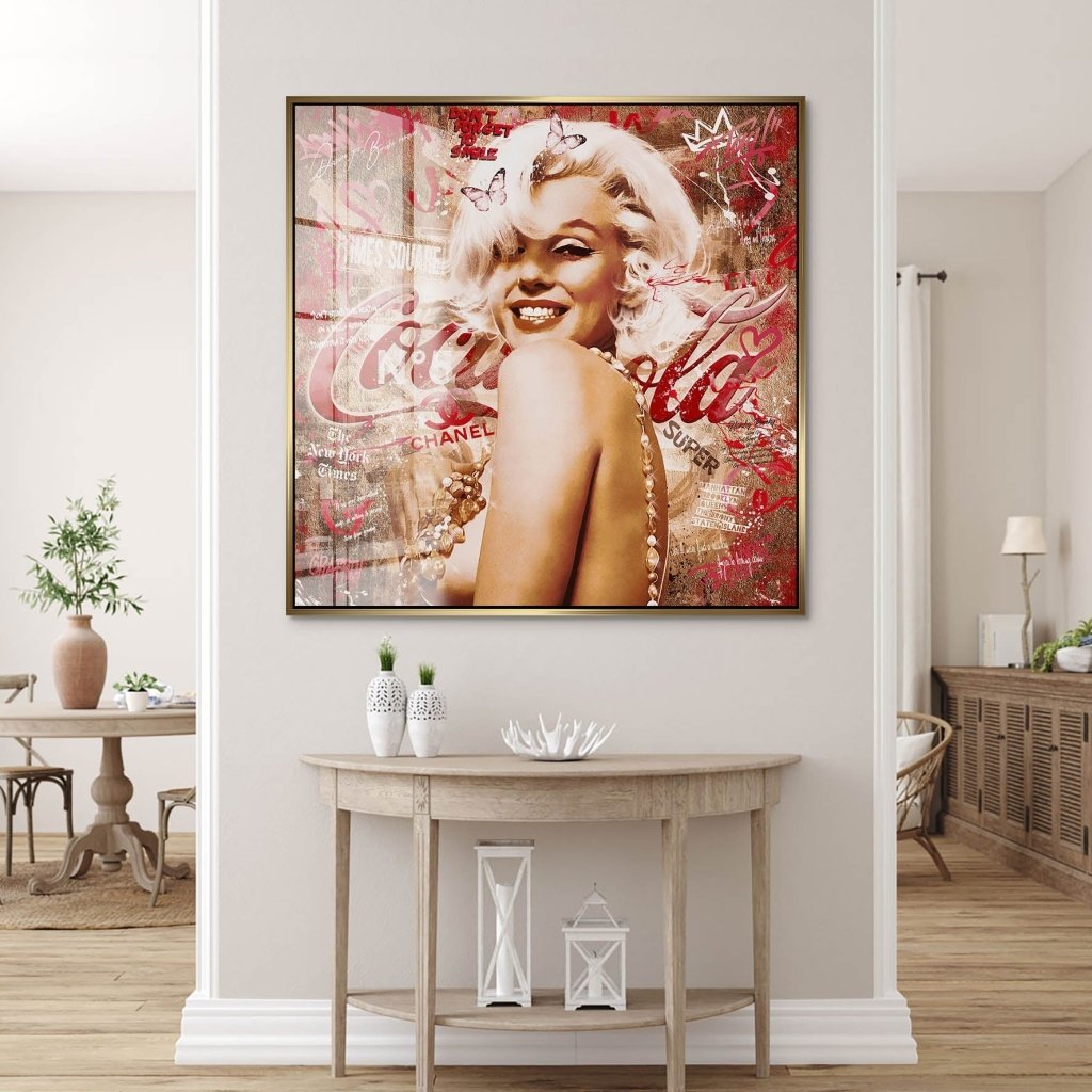 Marilyn Monroe Graffiti Retro Style Acrylglas Bild INGALERIE