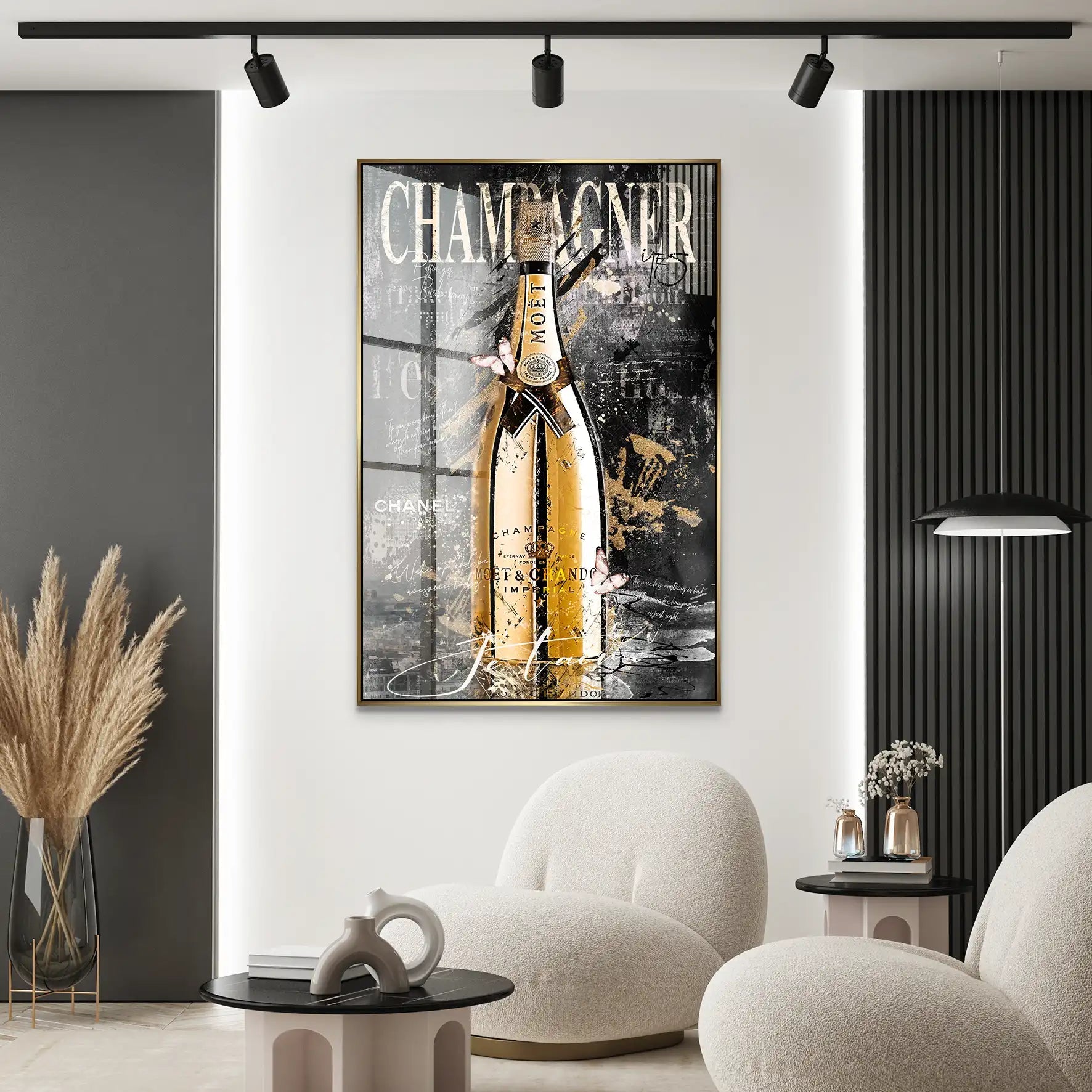 Champagner Je Taime Acrylglas Bild INGALERIE