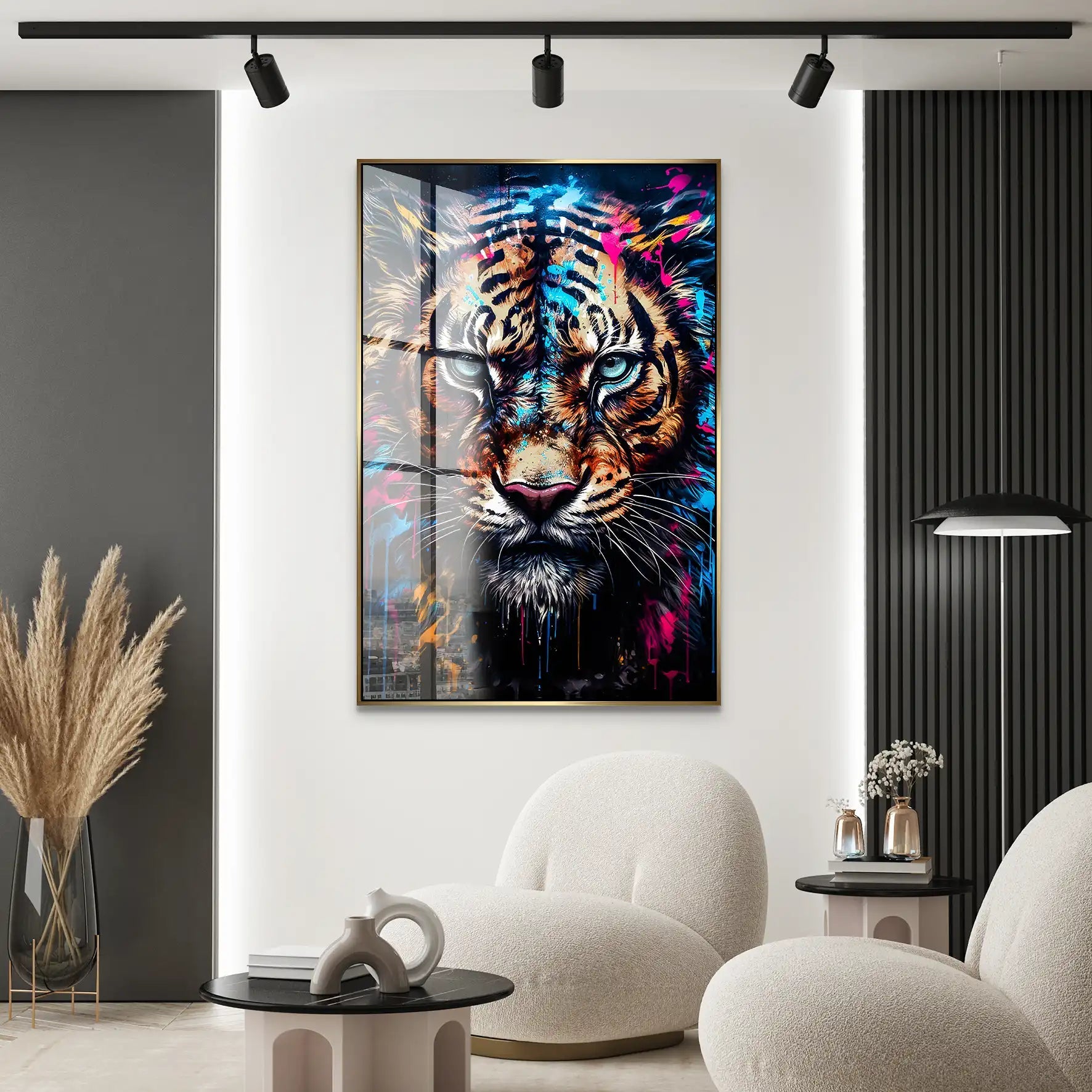 Tiger Abstrakt Style Acrylglas Bild INGALERIE