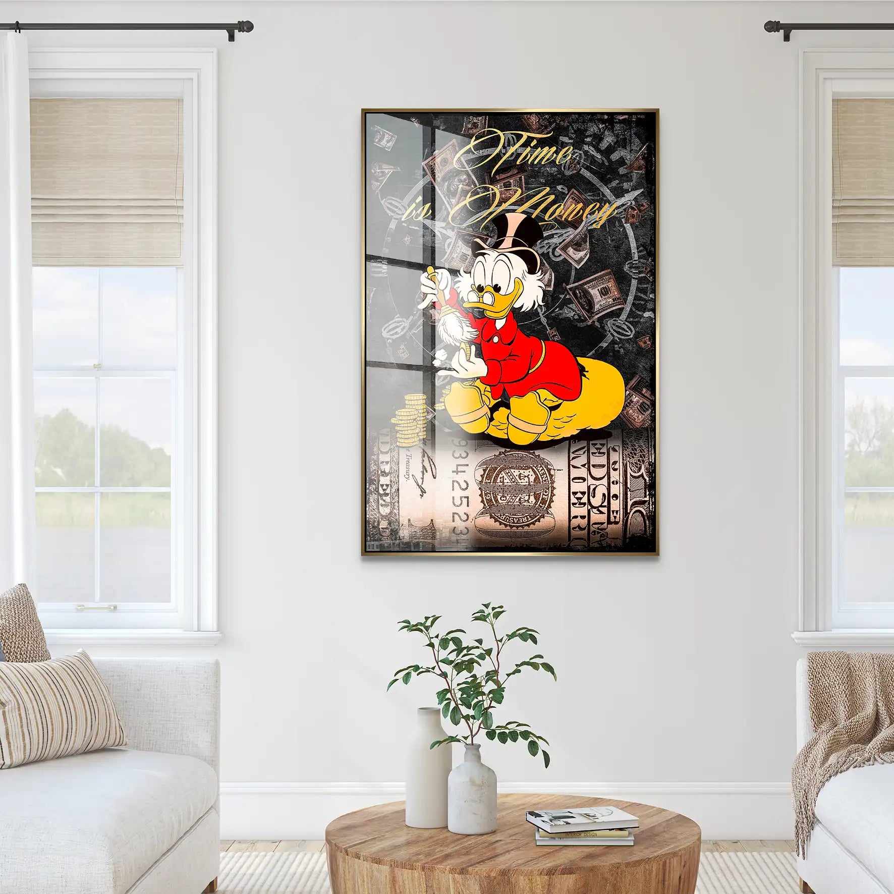 Dagobert Money Style Acrylglas Bild INGALERIE