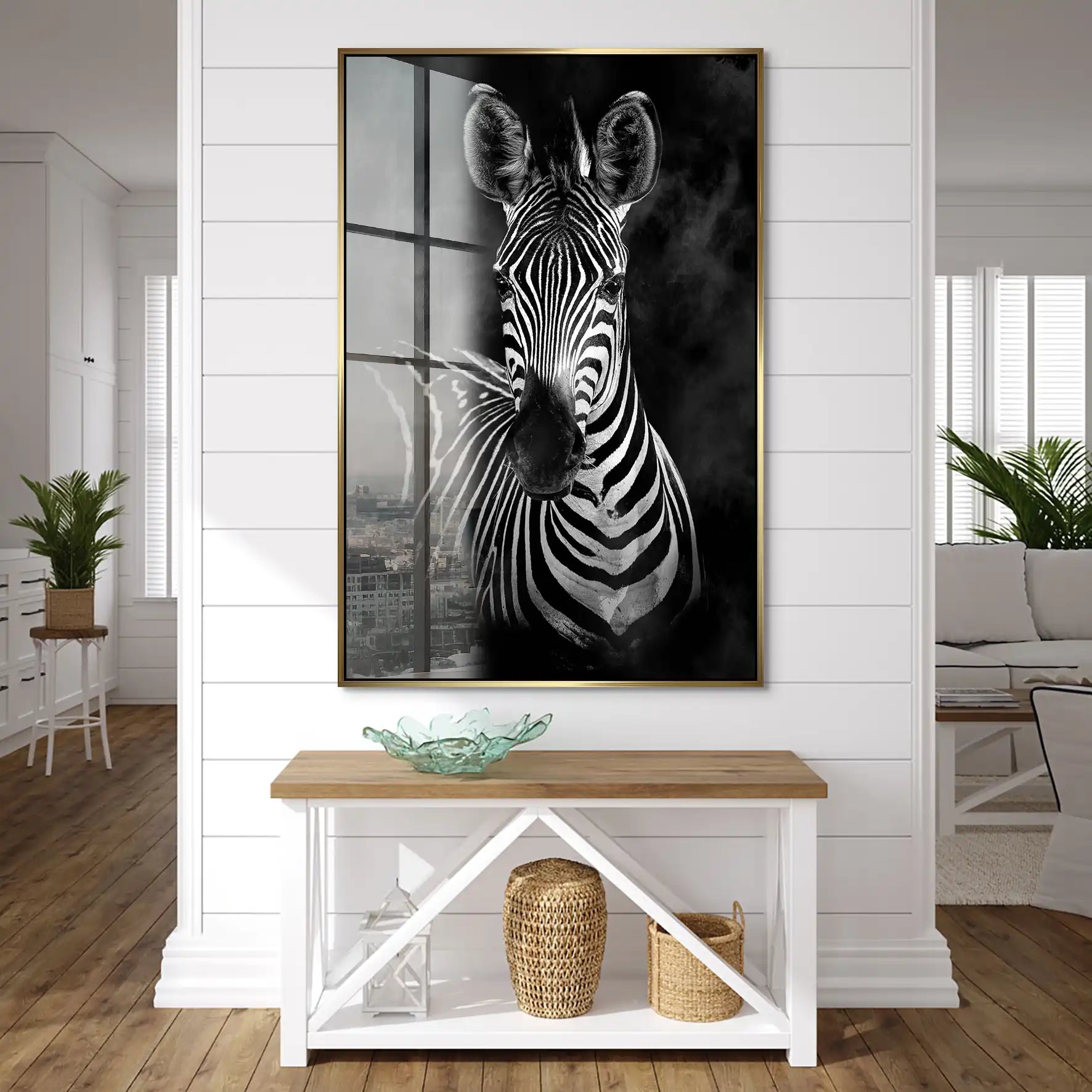 Zebra Black Style Acrylglas Bild INGALERIE