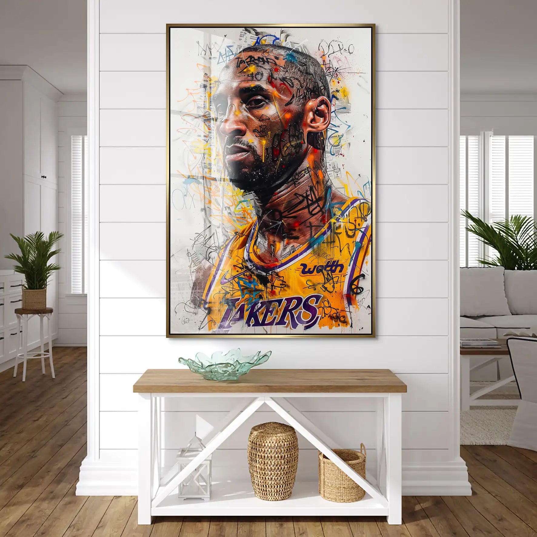 Kobe Basketball Street Art Acrylglas Bild INGALERIE