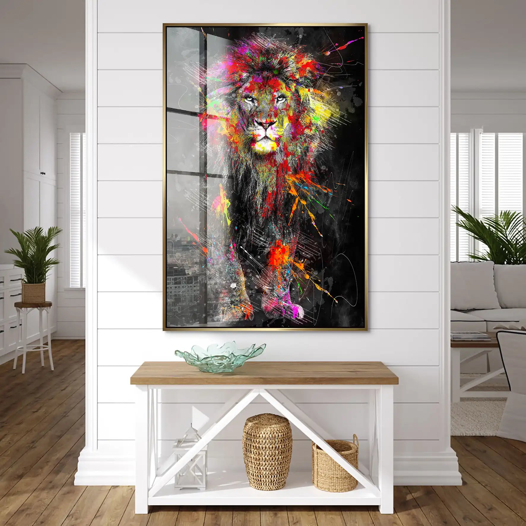 Lion Color Splash Acrylglas Bild INGALERIE