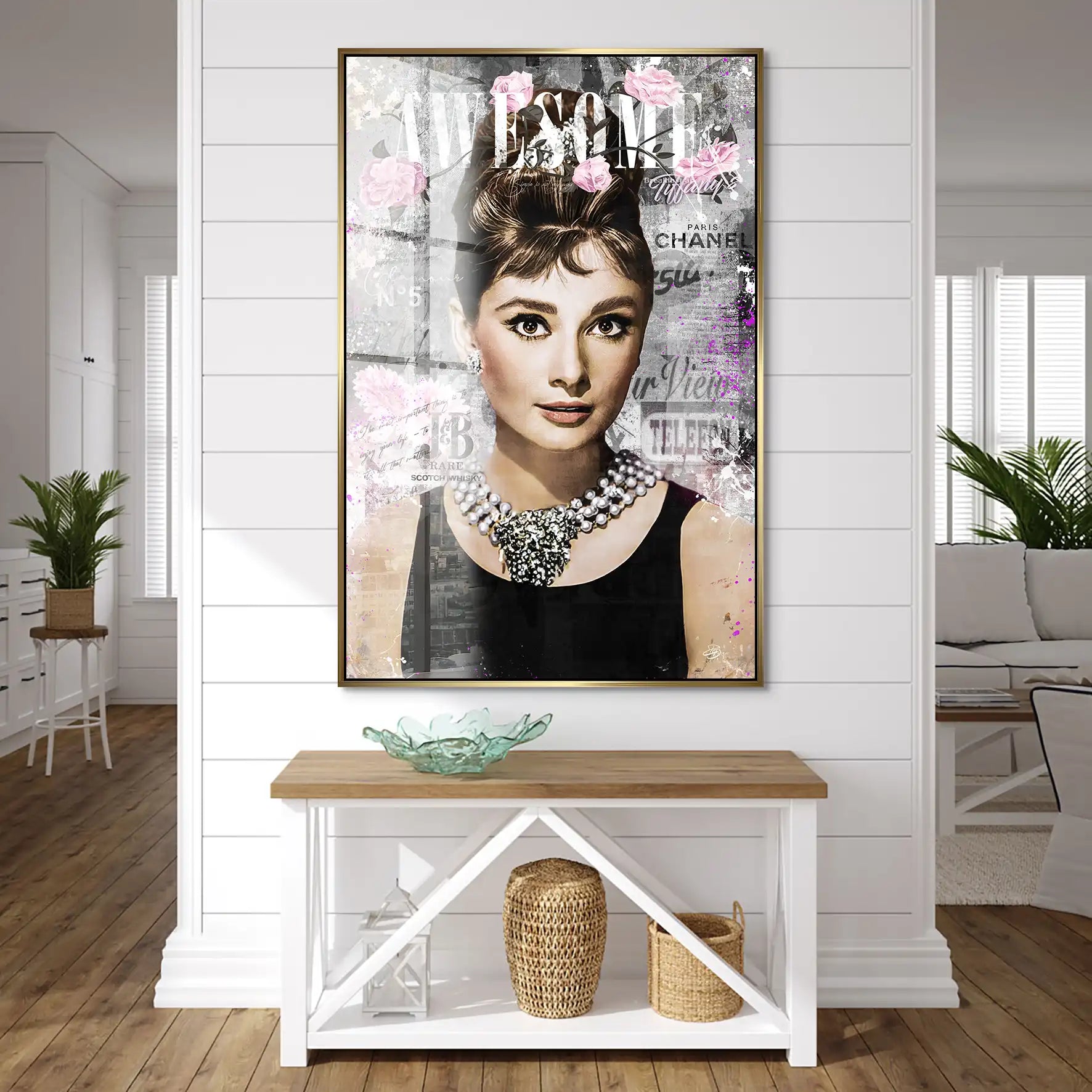 Audrey Hepburn Awesome Pop Art Acrylglas Bild INGALERIE