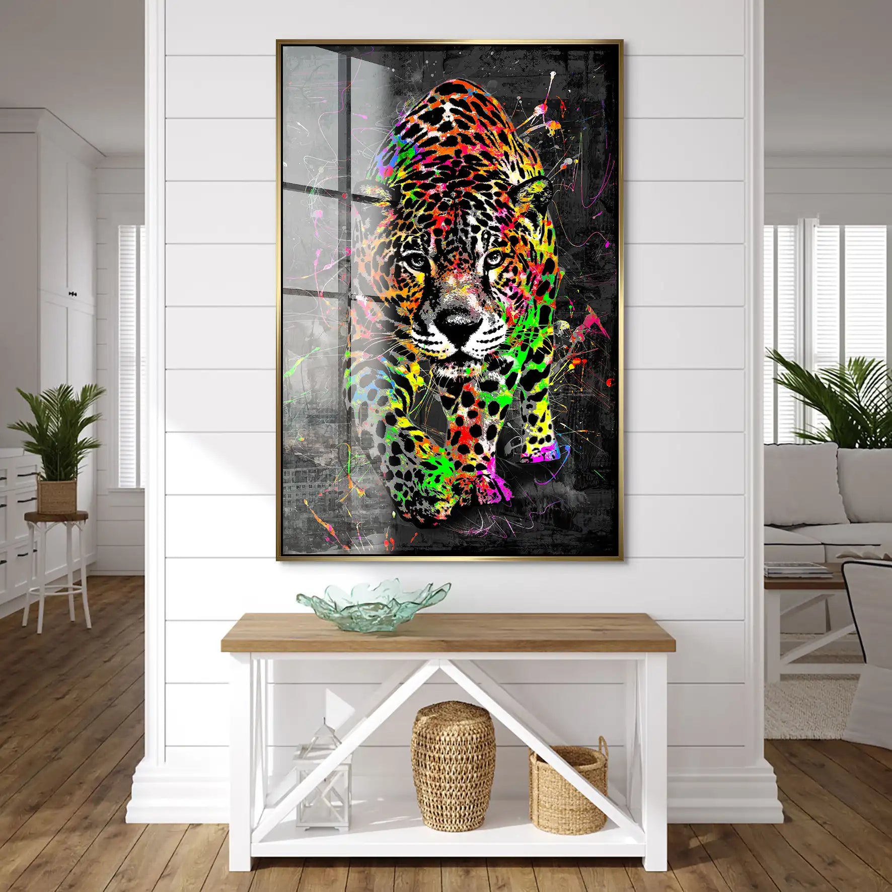 Leopard Abstrakt Color Style Acrylglas Bild INGALERIE