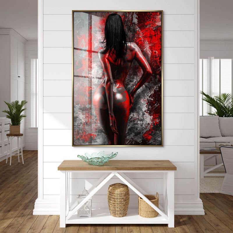 Red Woman Erotik Abstrakt Style Acrylglas Bild INGALERIE