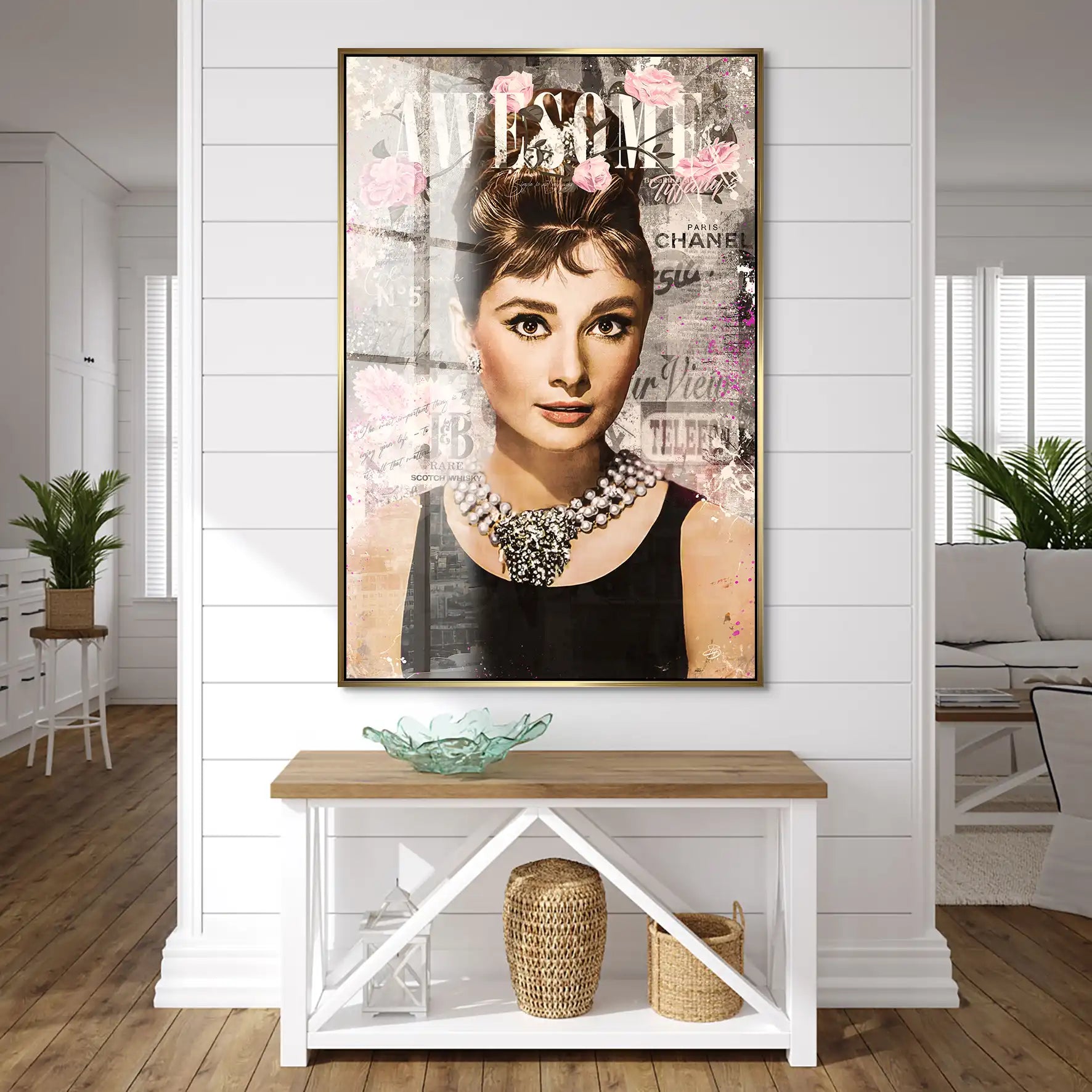 Audrey Hepburn Awesome Retro Pop Art Acrylglas Bild INGALERIE