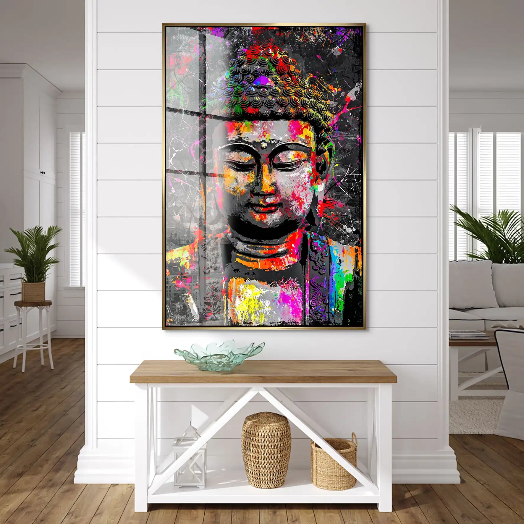 Buddha Bunt Abstrakt Acrylglas Bild INGALERIE