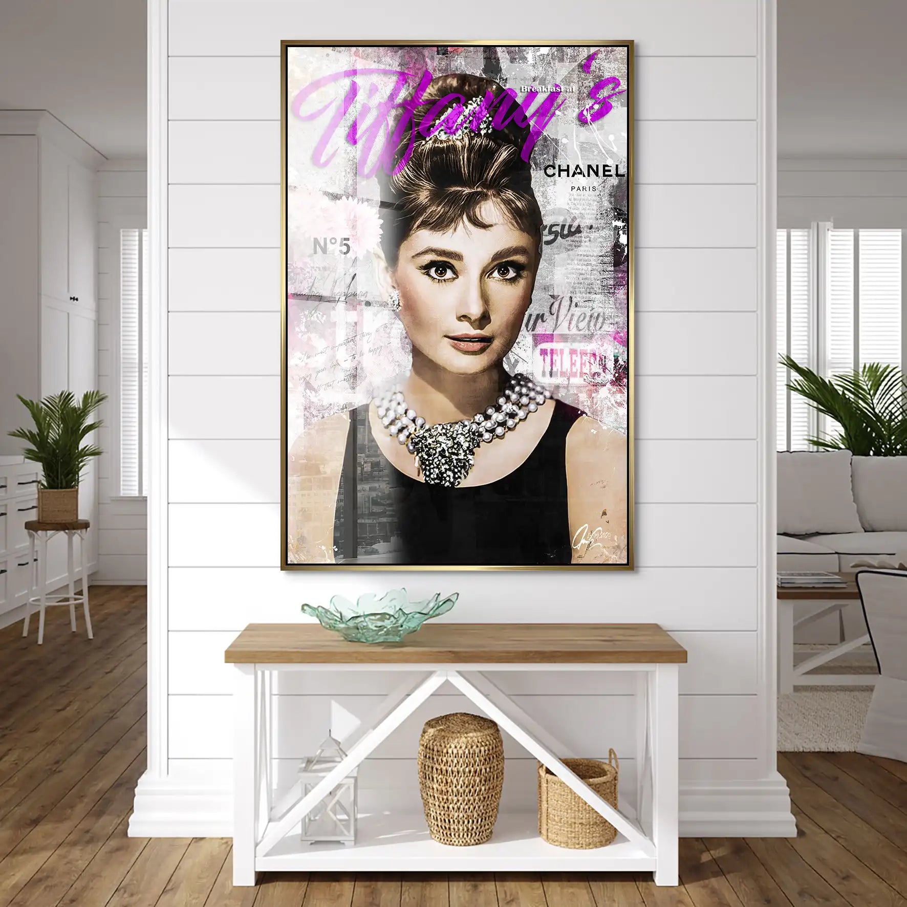 Audrey Tiffany Purple Art Acrylglas Bild INGALERIE