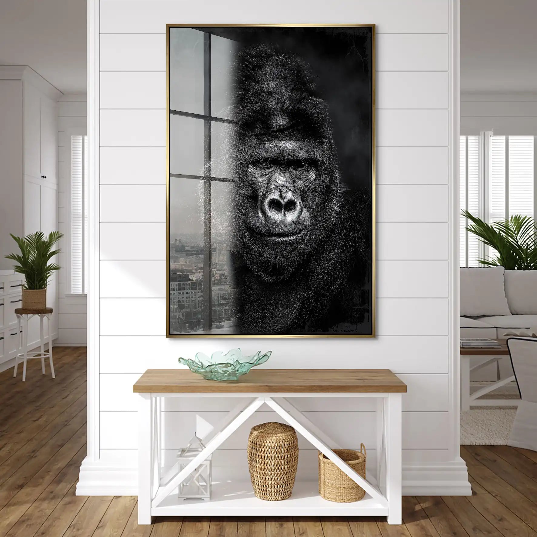 Gorilla Abstrakt Black Style Acrylglas Bild INGALERIE