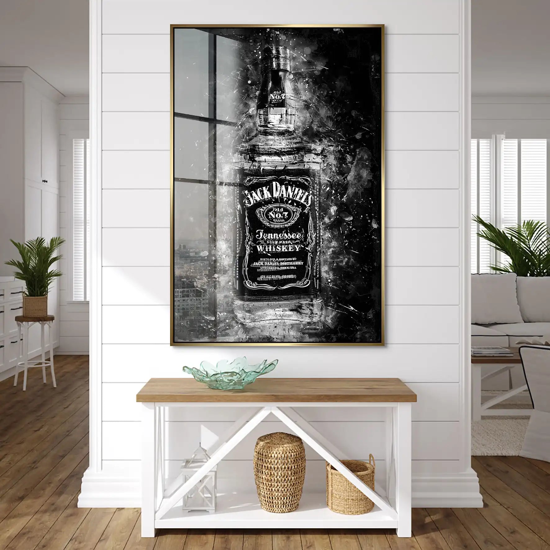 Jack Whisky Abstrakt Dark Acrylglas Bild INGALERIE