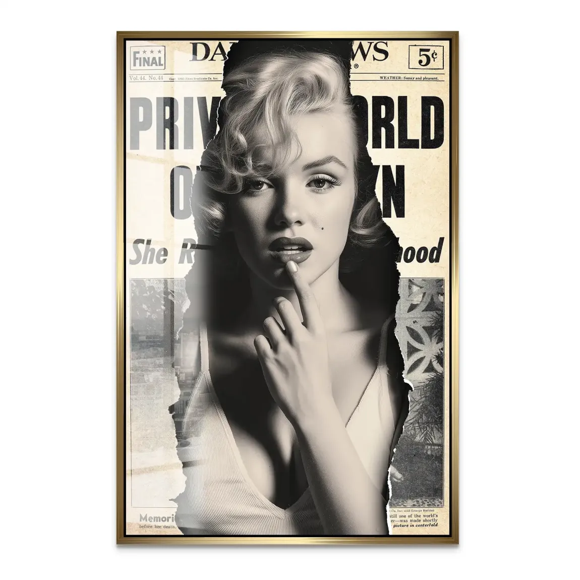 Marilyn Monroe News Acrylglas Bild