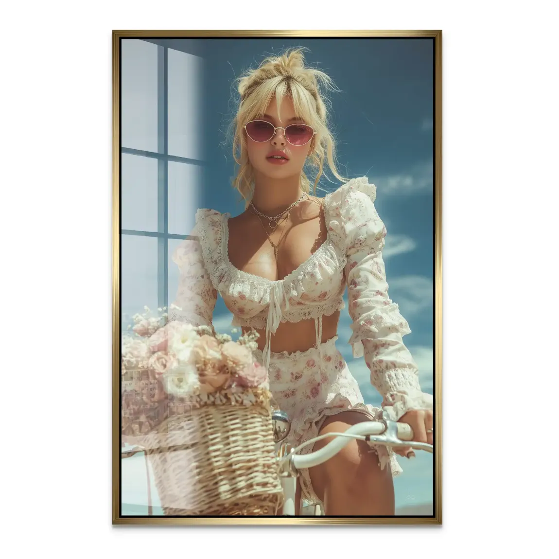 Blütenmädchen Acrylglas Bild