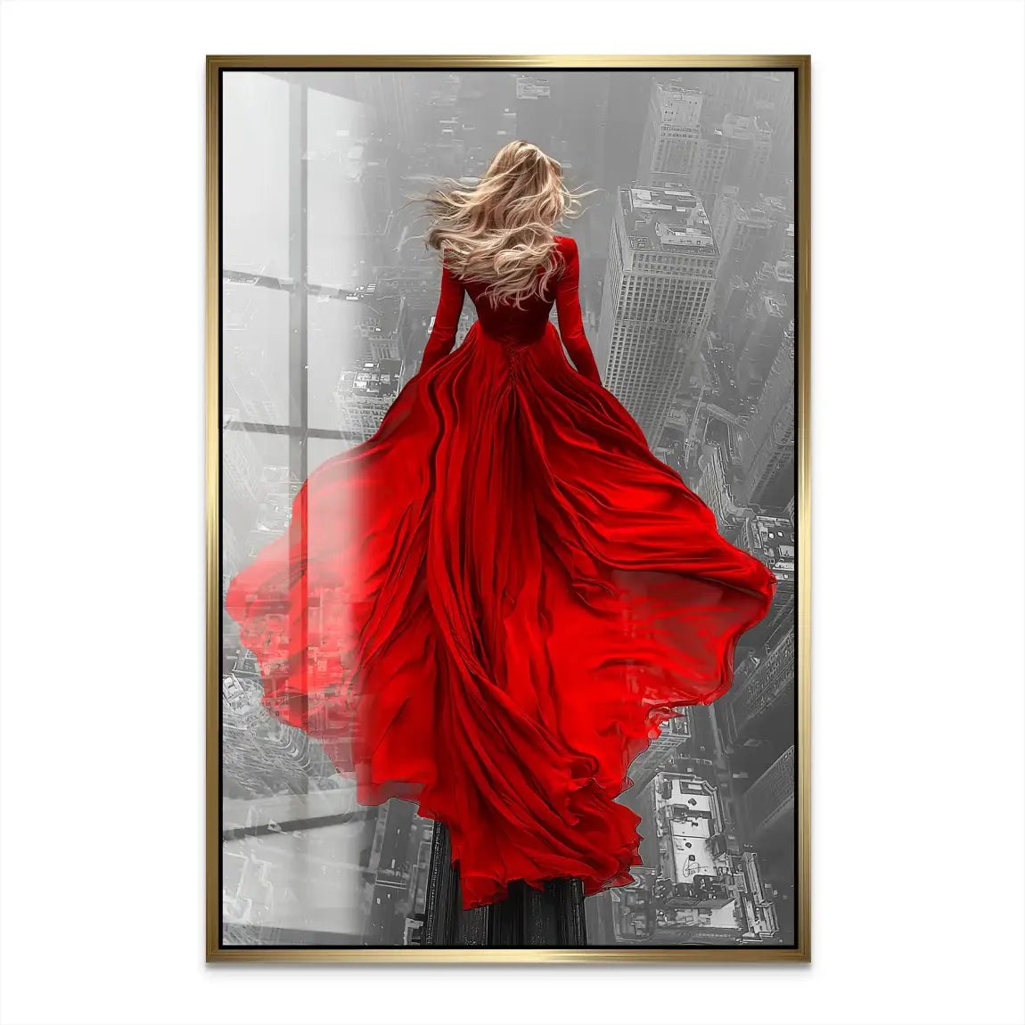 Lady in Red Acrylglas Bild INGALERIE