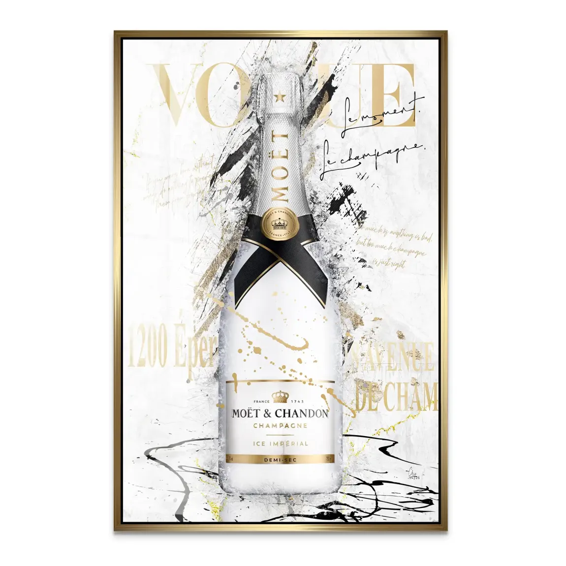 Champagner Art Acrylglasbild