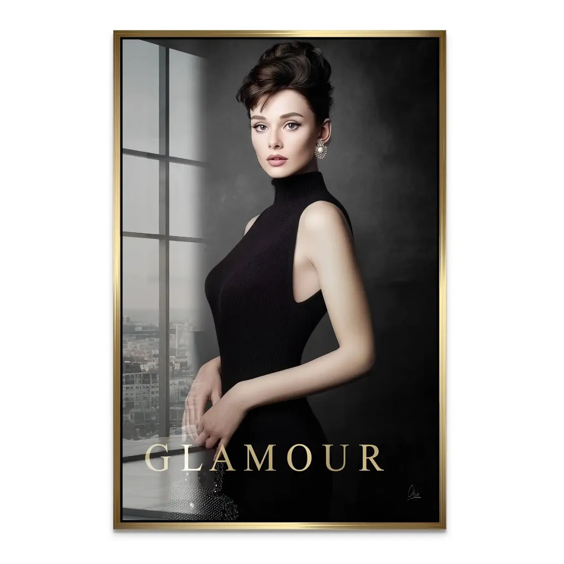 Audrey Glam Noir Acrylglas Bild