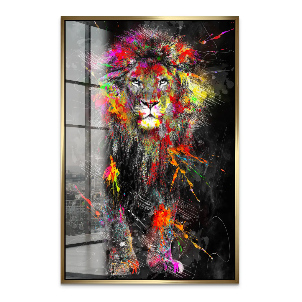 Lion Color Splash Acrylglas Bild INGALERIE