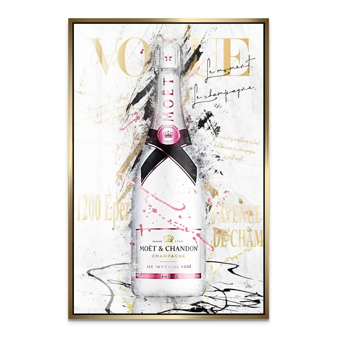 Champagner Glam Acrylglasbild