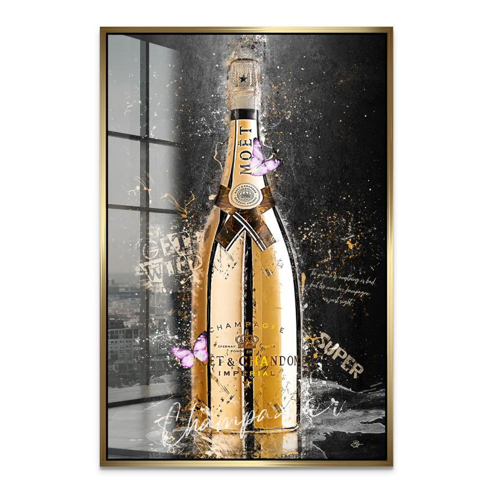 Champagner Acrylglas Bild INGALERIE