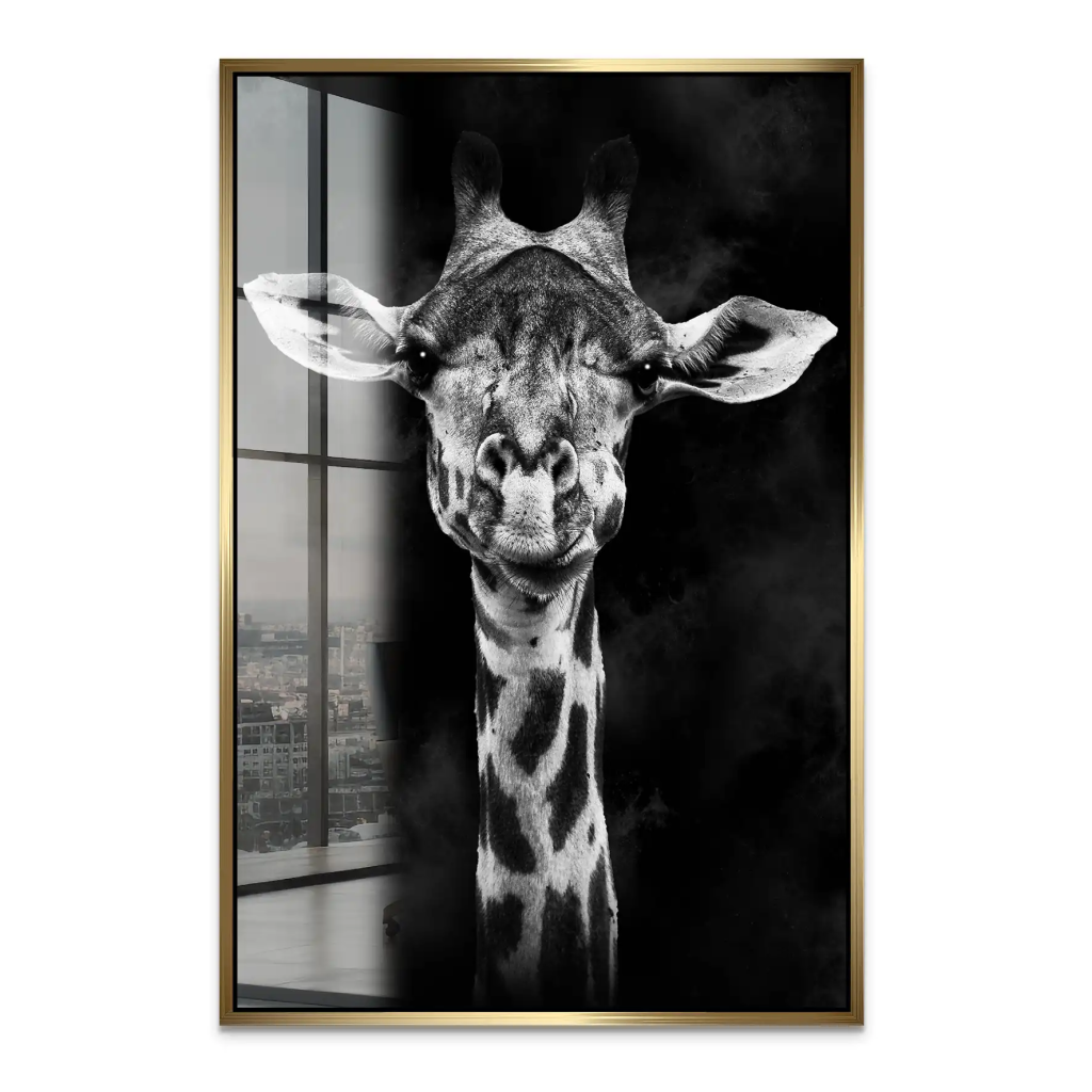 Giraffe Abstrakt Black Style Acrylglas Bild INGALERIE