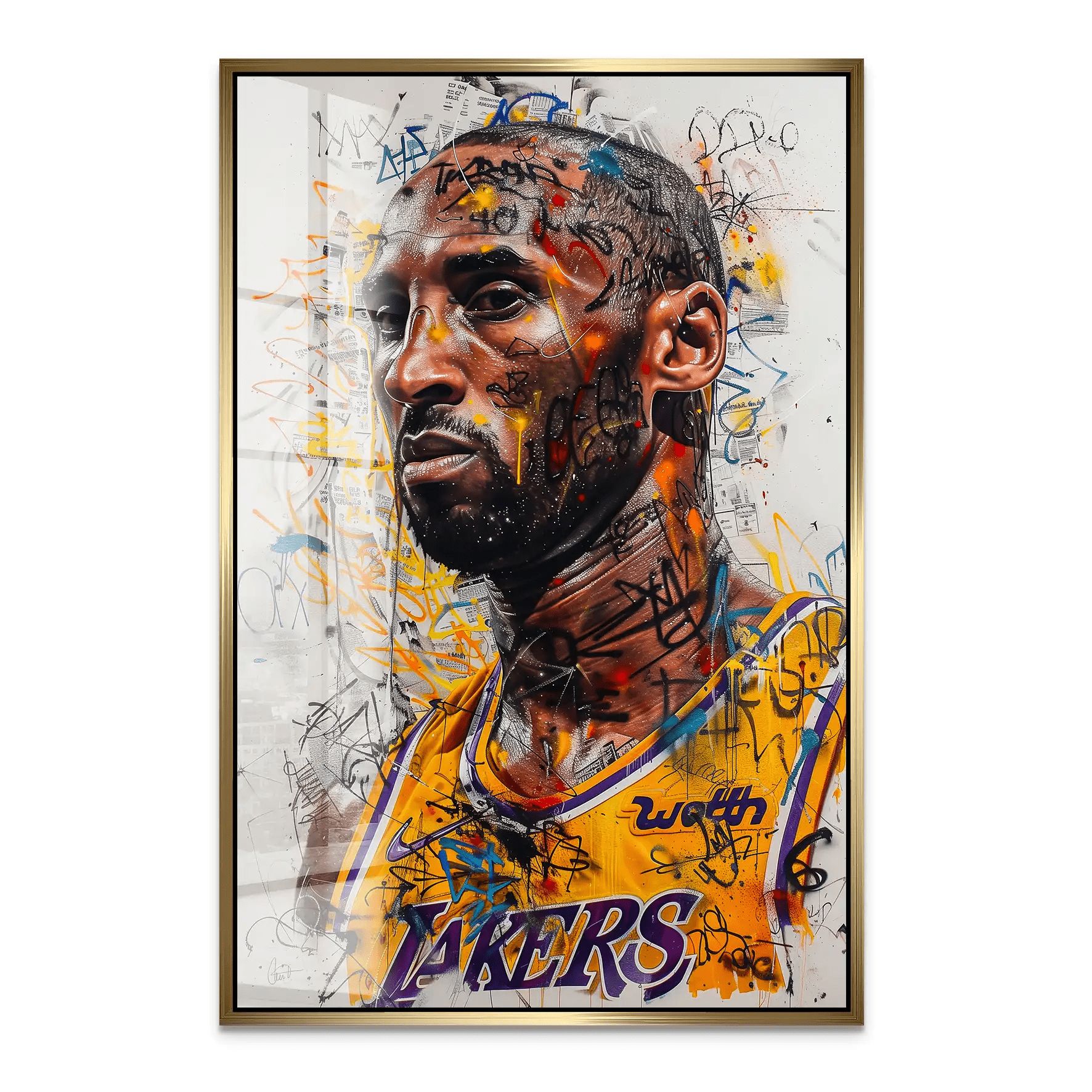 Kobe Basketball Street Art Acrylglas Bild INGALERIE