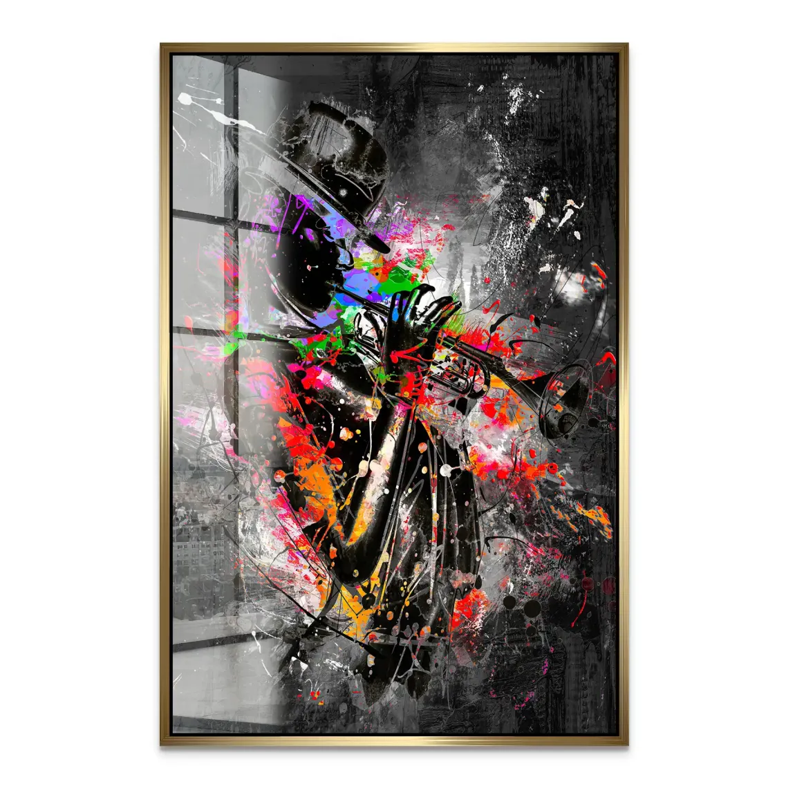 Color Jazz Trompete Acrylglas Bild