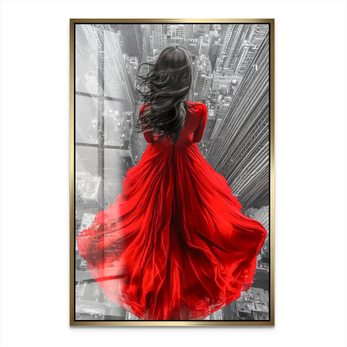 Lady in Red Nr.2 Acrylglas Bild INGALERIE