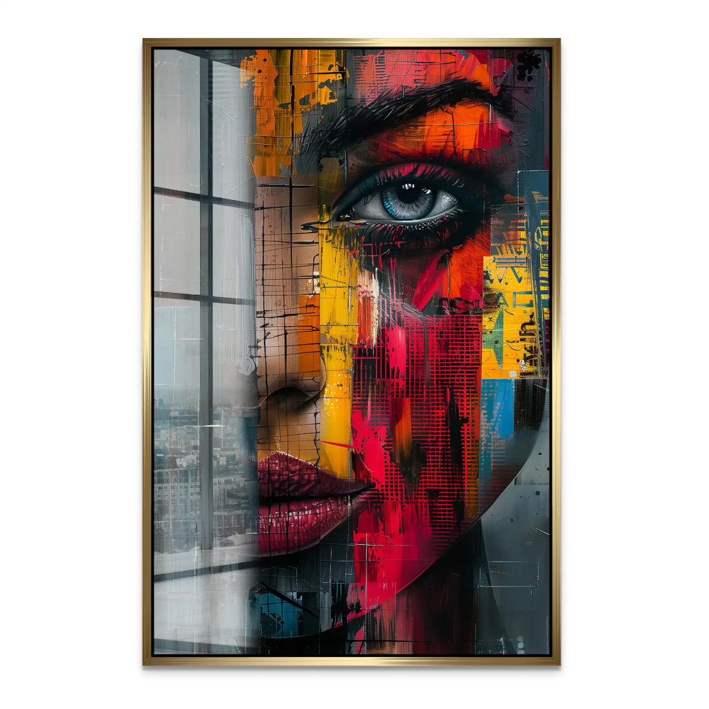 Beauty Face Abstrakt Acrylglas Bild INGALERIE