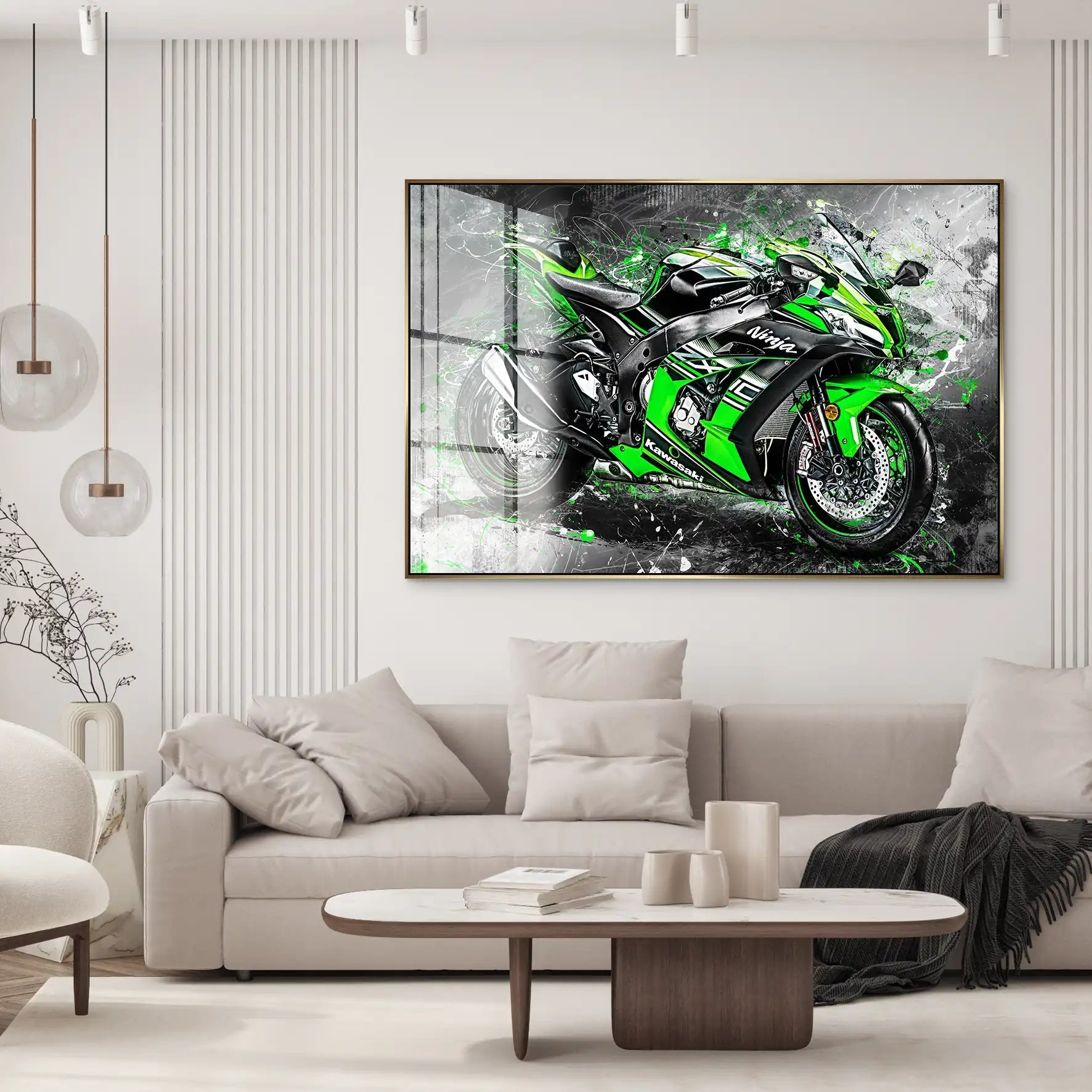 Kawasaki ZX10 Abstrakt Acrylglas Bild INGALERIE