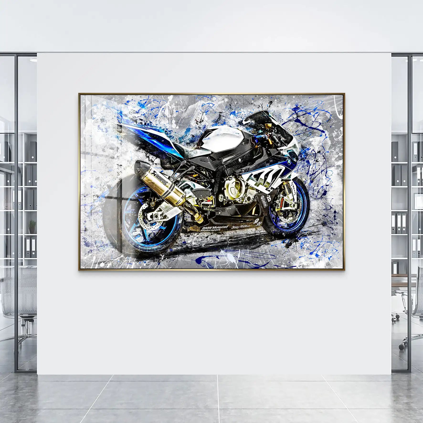 BMW HP4 Abstrakt Acrylglas Bild INGALERIE