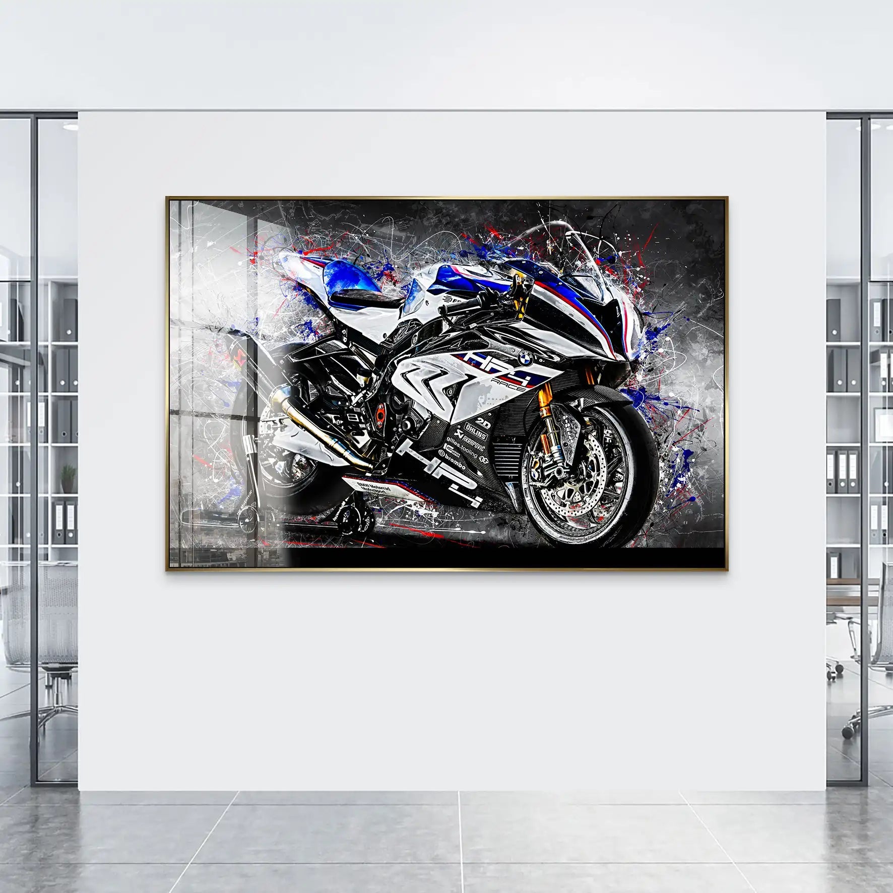 BMW HP4 Race Abstrakt Acrylglas Bild INGALERIE