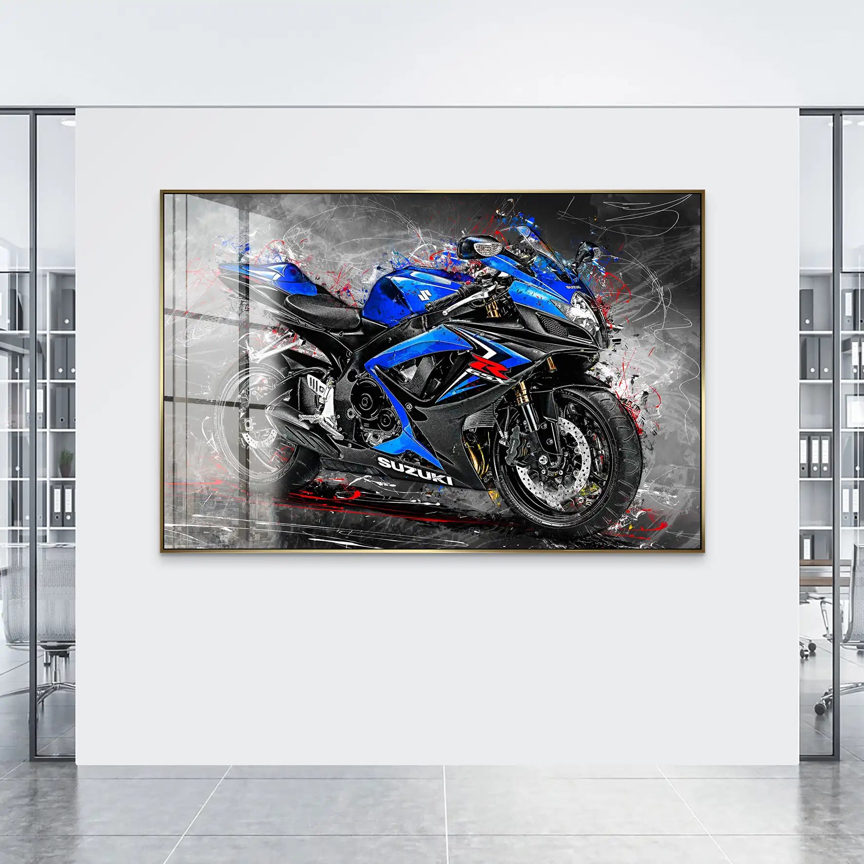 Suzuki GSXR 600 Abstrakt Acrylglas Bild INGALERIE